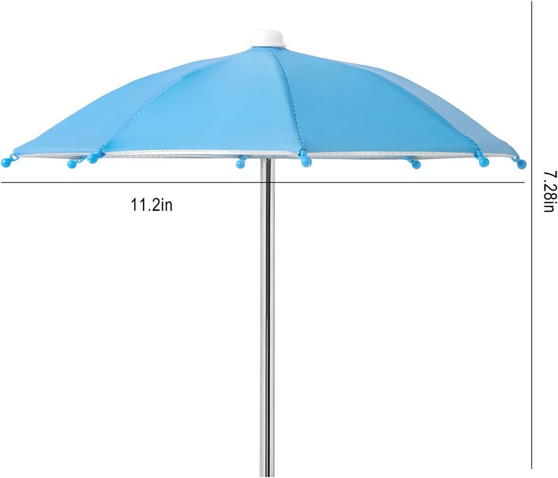 Gnodry Squirrel Picnic Table Feeder Replacement Mini Umbrella for Outside (Blue) - Image 2